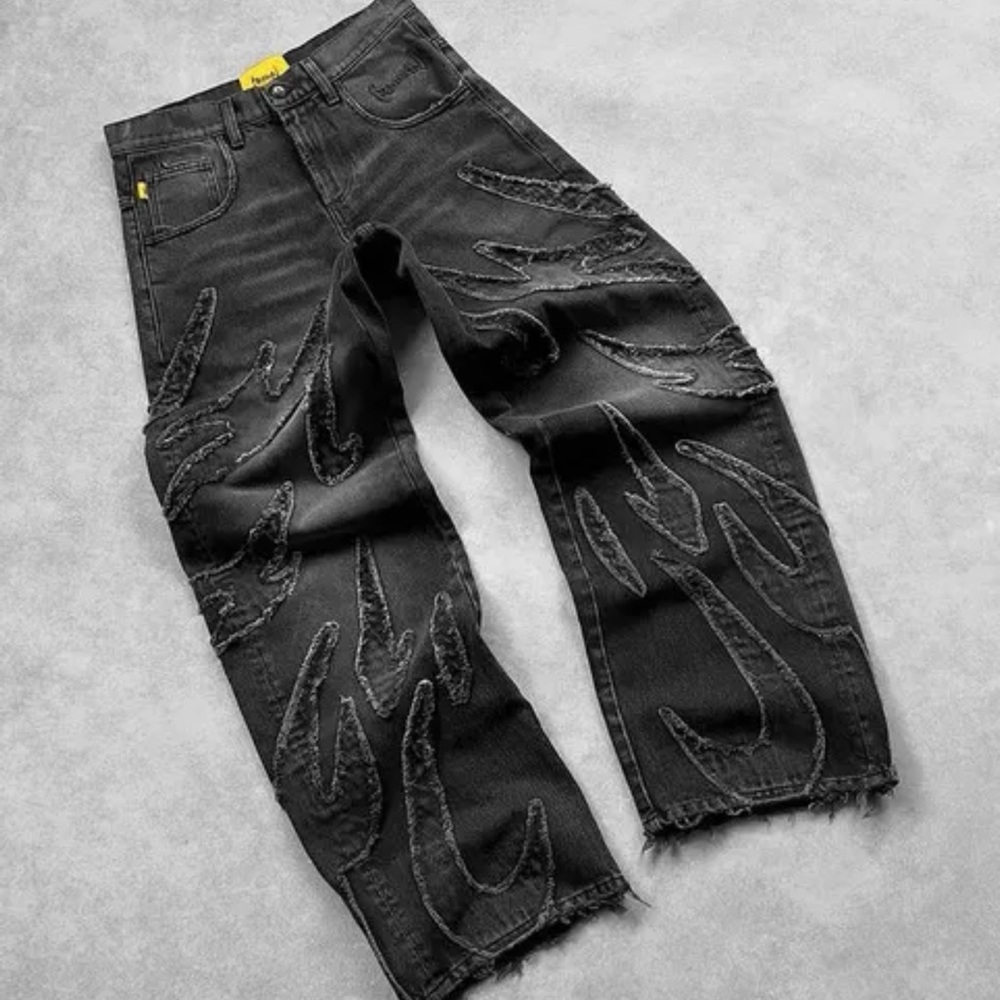 Edgy Black Distressed Men's Jeans